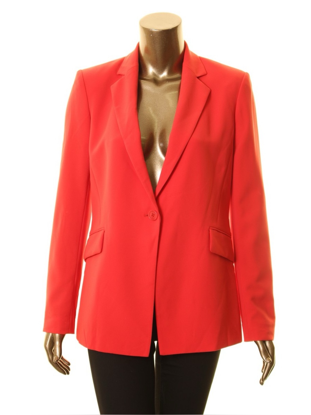 Dylan Gray Single-Button Blazer, Red, Size 4